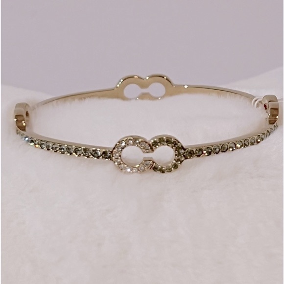 NWT Coach Gold-Tone Pave Op Art "C" Station Bangle Bracelet - Picture 7 of 17